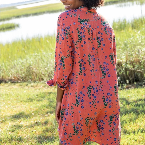 Natural Life Teal and Pink Floral Dress - Picture 5 of 5